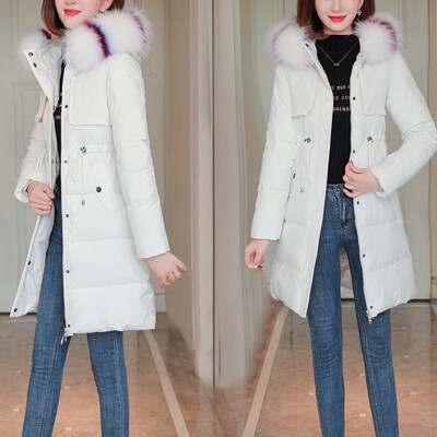 

Tailored Women Winter Warm Coat Hooded Thick Warm Slim Jacket Long Overcoat