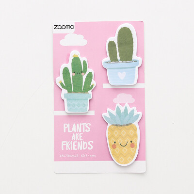 

Kawaii Stationery Cactus Sticky Notes Cute Memo Pad Mini Page Flags Notepad Office Decoration School Supplies