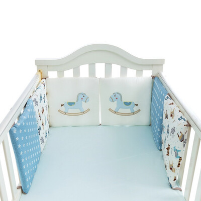 

Soft Cartoon Printing Baby Crib Bumper Combination Backrest Cushion