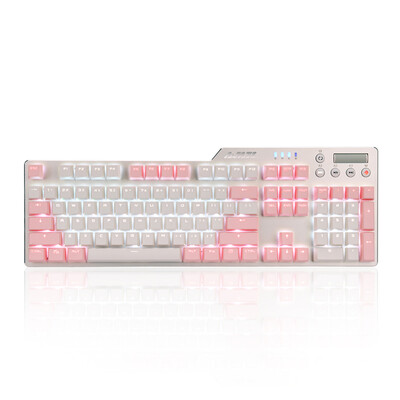 

Black Jue AJAZZ Assassin II alloy mechanical keyboard AK35i PBT version powder white green axis game backlight office computer notebook eat chicken keyboard