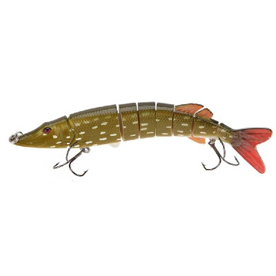 

Lixada 8" 20cm 66g Lifelike Multi-jointed 8-segement Pike Muskie Fishing Lure Swimbait Crankbait Hard Bait Fish Treble Hook Tack