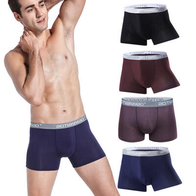 

Summer Pure And Simple Mens Underwear Modal Middle-waist Youth Sports Breathable Flat-angle Underpants