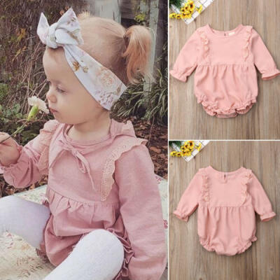 

Newborn Kids Baby Girls Clothes Long Sleeve Lace Romper Jumpsuit Overall Outfit