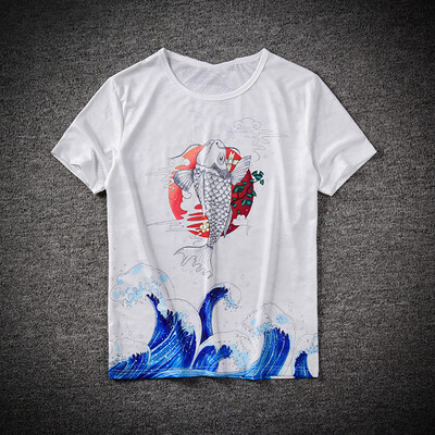 

Toponeto Chinese Mens Summer Fashion Short Sleeve Loose Comfortable T-shirt Tops
