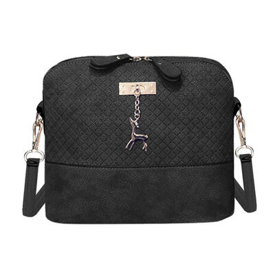 

Women Fashion Crossbody Bag PU Plaid Deer Pendant Shoulder Messenger Bag