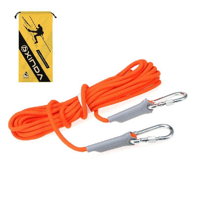 

10 Meters Outdoors Rope with Carabiner 95mm Diameter 2645lbs Rope Safety Rope 12KN