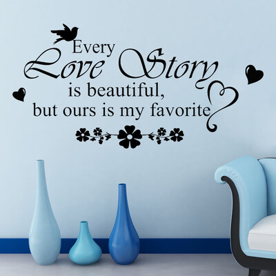 

Gobestart Love Story Removable Art Vinyl Mural Home Room Decor Wall Stickers