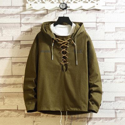 

Toponeto Mens Casual Fashion Frenulum Patchwork Pullover Hoodie Loose Outwear Tops