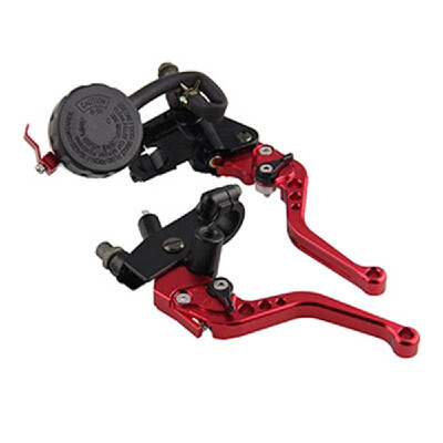 

2pcs Racing Universal CNC Aluminium Alloy 22mm Motorcycle Brake Clutch Levers Master Cylinder Reservoir Set