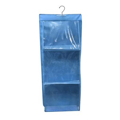 

Hanging Closet Organizer Clear Foldable Handbag Purse Storage Bag 35Inx14In