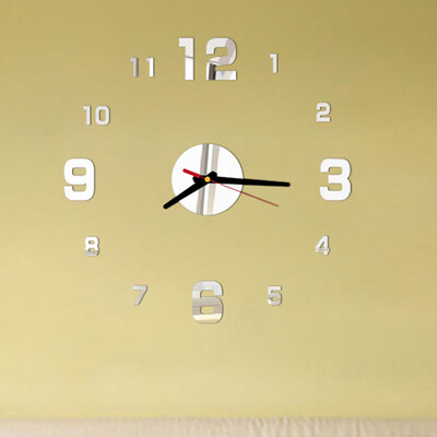 

Gobestart Fashion Acrylic DIY Self Adhesive Interior Wall Creative Decoration Clock