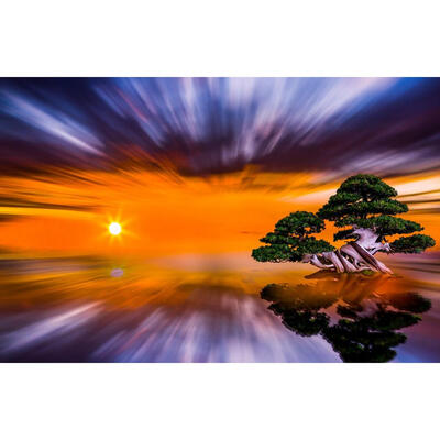 

5D DIY Full Drill Diamond Painting Sunset Cross Stitch Embroidery Mosaic