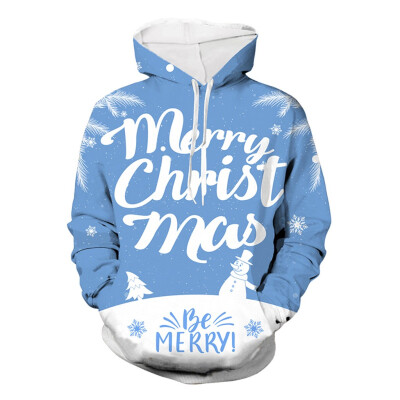 

Tailored Christmas Women Men Couples Print Long Sleeve Hoodie Sweatshirt Pullover Tops