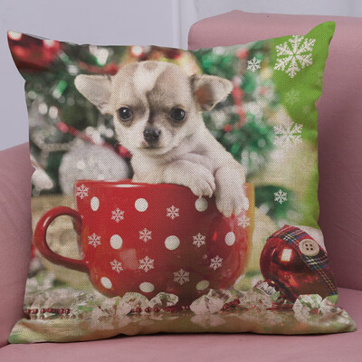 

Gobestart New Christmas Cotton Linen Pillow Case Sofa Cushion Cover Home Decor