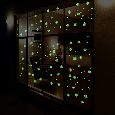 

Glowing Star Wall Stickers Light Fluorescent Sticker 3D Wall Stickers Bedroom Roof Meteor Moon Wall Decorations Christmas