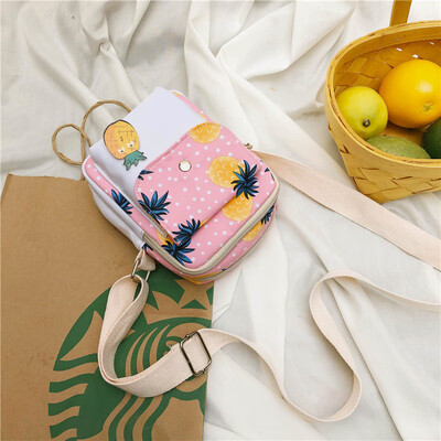 

Small bag canvas bag womens shoulder Messenger bag college students chic printing Korean version of the ancient feeling girl ins