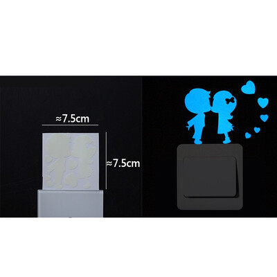 

〖Follure〗Cute Cartoon Switch Luminous Sticker Fluorescent Wall Sticker Removable Sticker