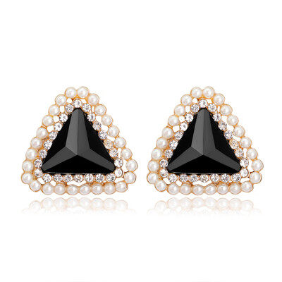 

New Fashion Womens Black Triangle Earrings