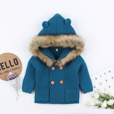 

Newborn Infant Baby Boy Girl Long Sleeve Knit Outfits Warm Winter Coat Outerwear