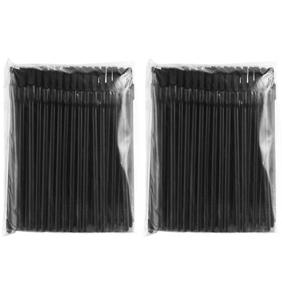 

50100Pcs Disposable Lip Brush Makeup Lipstick Lip Gloss Flat Brush Black