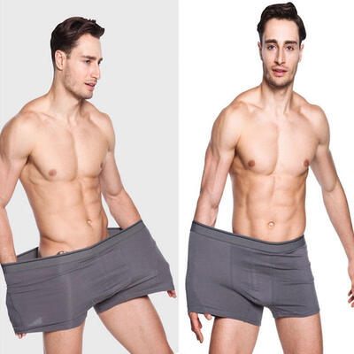 

1PC Plus Trunks Underwear Men&39s Boxer Briefs Shorts Bulge Pouch soft Underpants Plus Size