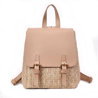 

Fashion Straw Woven Backpack Women Back Pack Summer Teenage Girl Quality Backpacks Travel Bags Girls Mini Backpack