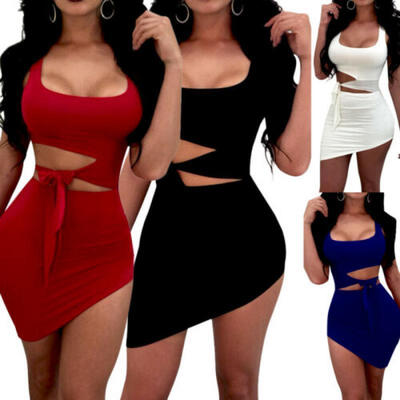 

US Women Bandage Bodycon Sleeveless Dress Evening Party Cocktail Club Sundress