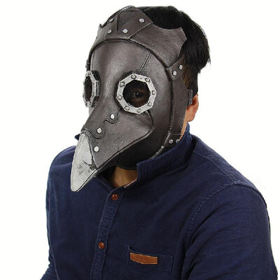 

Latex Full Face Punk Bird Face Mask Scary Creepy Cosplay Mask with Elastic Strap for Halloween Masquerade Costume Party Props