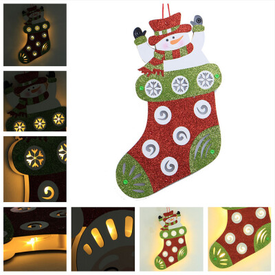 

〖Follure〗Creative Wooden Christmas House Led Light Hanging Pendant Xmas Ornament NEW