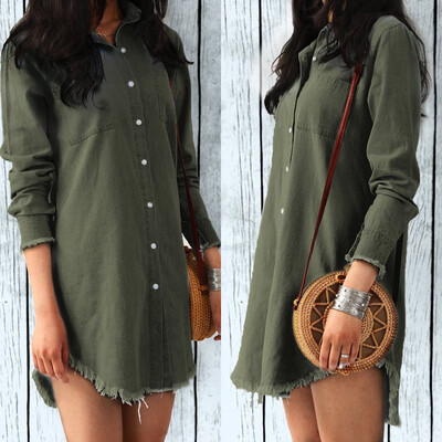 

Sexy Womens Plus Size Long T-shirt Ladies Casual Party Mini Dress Blouse Tops