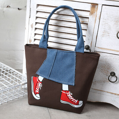 

Tailored Womens Purse Zipper Pachwork Cowboy Canvas Shoulder Bag Messenger Bag