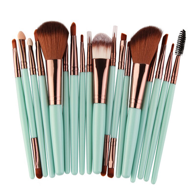 

Gobestart 18 pcs Makeup Brush Set tools Make-up Toiletry Kit Wool Make Up Brush Set GN