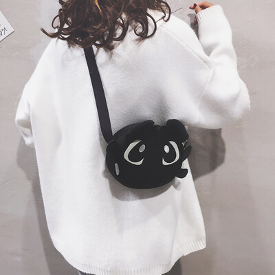 

Childrens small bag female 2019 new foreign gas wild cute girl Korean version of the cartoon canvas shoulder Messenger bag
