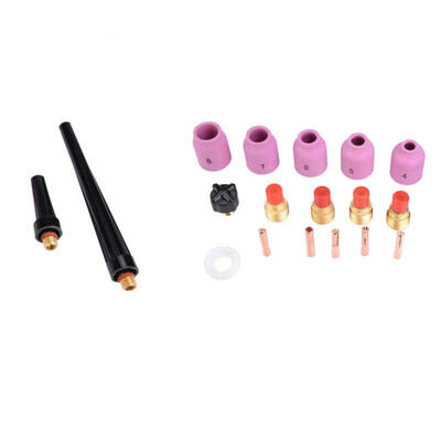 

Greensen 18pcsset WP 17 18 26 Series TIG Welding Torch Consumables Gas Lens Cup Collet Body Kit