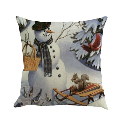 

Siaonvr Christmas Pillow Cover Pillowcases Decorative Sofa Cushion Cover 45x45cm