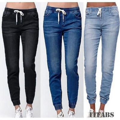 

Women High Waist Ripped Stretchy Skinny Jeans Denim Pants Lady Jeggings Trousers
