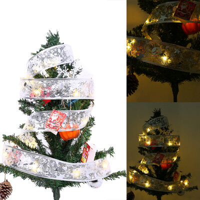 

〖Follure〗Christmas Party Decoration 1m Ribbon Night Light Christmas tree LED String