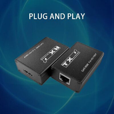 

WL-300 HD Interface Extender 30M Cat6 Single Cable 1080P Compact HD Interface Transmitter Receiver for Projector DVR NVR TV