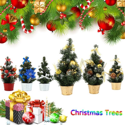 

203040cm Mini Christmas Trees Pine Tree Desktop Xmas Decorations Festival Home Party Ornaments