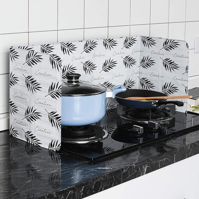 

Siaonvr Home Kitchen Stove Foil Plate Prevent Oil Cooking Hot Baffle Kitchen Tool