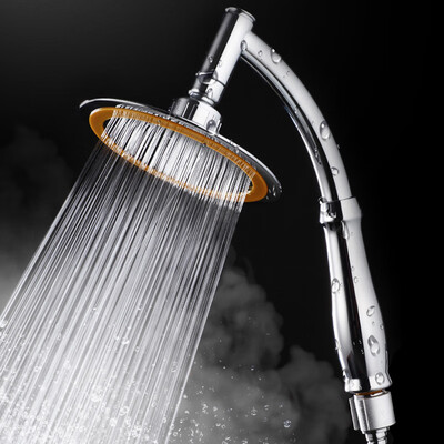 

Bathroom Rainfall Ionic Nano Shower Head Round Chrome Ultra-Thin