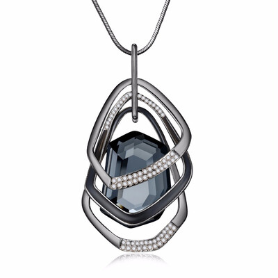 

Long Necklaces & Pendants for Women Collier Crystal Geometric Round Statement Colar Maxi Necklace Fashion Sweater chain Bijoux