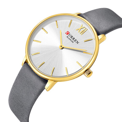 

RM Round Waterproof Ultra Thin Belt Watch Female Business Simple Roman Word Watch