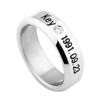 

1 Pc Fashion K-pop SHINEE Onew\Minho\Taemin\Key\Jong Hyun KPOP Titanium Steel Finger Silver Ring