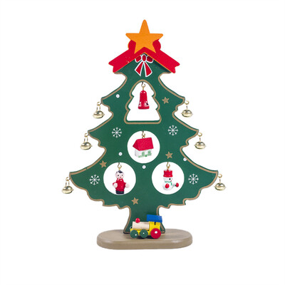 

Tailored Mini Christmas tree Santa Claus Snowman Wooden Swing Decoration Party Decor
