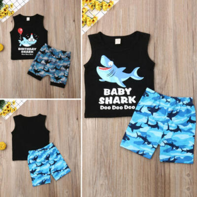 

Toddler Baby Boy Summer Outfits Clothes T-shirt TopsBeach Shorts Pants 2PCS Set