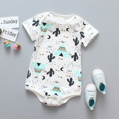 

Infant Newborn Baby Girl Boy Cartoon Rainbow Character Print Romper Bodysuit