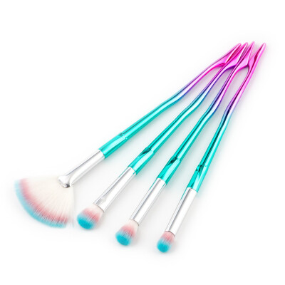

Toponeto New Arrival 4Pc Legs Foundation Eyeshadow Contour Eye Lip Makeup Brushes Set