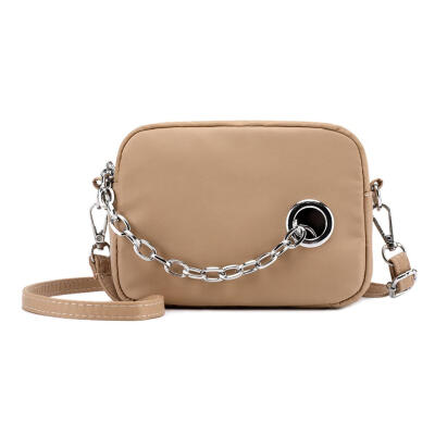 

Solid Color Chain Shoulder Messenger Handbags Women Nylon Crossbody Bags