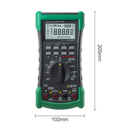 

MASTECH MS5208 6600Counts Digital Multimeter True RMS AC Voltage Current Temperature Tester Megger Insulation Resistance Meter